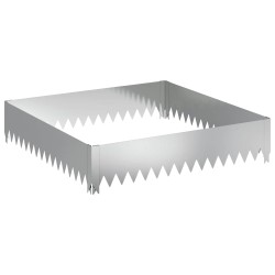 Bordure de Pelouse 100 x 100 x 20 cm Acier Argenté 633533633533