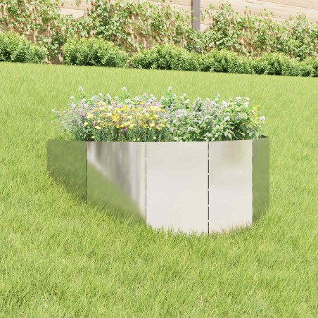 Bordure de Pelouse 100 x 45 cm Acier Argenté 633535633535