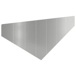 Bordure de Pelouse 100 x 45 cm Acier Argenté 633535633535