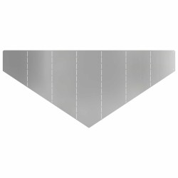 Bordure de Pelouse 100 x 45 cm Acier Argenté 633535633535