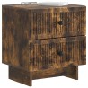 Cabinet de chevet 2 pcs Chêne fumé 43 x 34,5 x 47,5 cm 633536633536