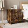 Cabinet de chevet 2 pcs Chêne fumé 43 x 34,5 x 47,5 cm 633536633536