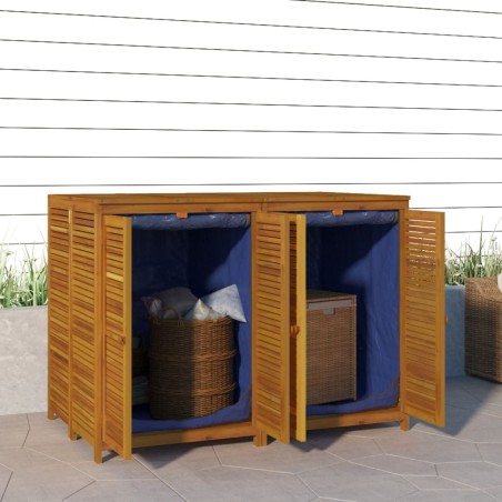 Boîte de rangement de jardin 140x87x104 cm bois massif d'acacia 633543633543