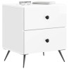 Cabinet de chevet 2 pcs Blanc brillant 43 x 34,5 x 47,5 cm 633550633550