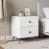 Cabinet de chevet 2 pcs Blanc brillant 43 x 34,5 x 47,5 cm 633550633550