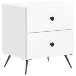 Cabinet de chevet 2 pcs Blanc brillant 43 x 34,5 x 47,5 cm 633550633550