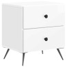 Cabinet de chevet 2 pcs Blanc brillant 43 x 34,5 x 47,5 cm 633550633550