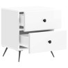 Cabinet de chevet 2 pcs Blanc brillant 43 x 34,5 x 47,5 cm 633550633550