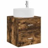 Vanité de lavabo mural Chêne fumé 49,5 x 44,5 x 65,5 cm 633551633551