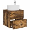 Vanité de lavabo mural Chêne fumé 49,5 x 44,5 x 65,5 cm 633551633551