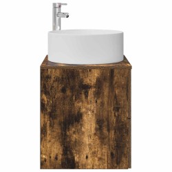 Vanité de lavabo mural Chêne fumé 49,5 x 44,5 x 65,5 cm 633551633551