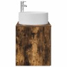Vanité de lavabo mural Chêne fumé 49,5 x 44,5 x 65,5 cm 633551633551