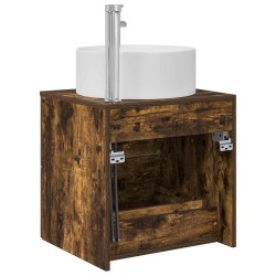 Vanité de lavabo mural Chêne fumé 49,5 x 44,5 x 65,5 cm 633551633551