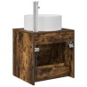 Vanité de lavabo mural Chêne fumé 49,5 x 44,5 x 65,5 cm 633551633551