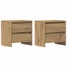 Cabinet de chevet 2 pc Chêne artisanal 45 x 34 x 44,5 cm 633555633555