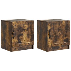 Cabinet de chevet 2 pcs Chêne fumé 43 x 34,5 x 47 cm 633558633558