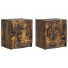 Cabinet de chevet 2 pcs Chêne fumé 43 x 34,5 x 47 cm 633558633558
