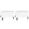 Tables d'appoint 2 pcs Blanc 50x46x35 cm Bois d'ingénierie 633559633559