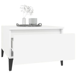 Tables d'appoint 2 pcs Blanc 50x46x35 cm Bois d'ingénierie 633559633559