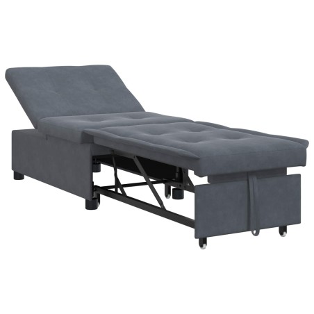 Canapé-Lit Gris foncé 194 x 67 x 82 cm Velours 633564633564