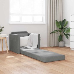 Canapé-Lit Gris foncé 74 x 77 x 81 cm Velours 633565633565