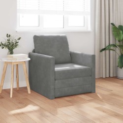 Canapé-Lit Gris foncé 74 x 77 x 81 cm Velours 633565633565