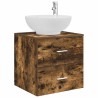 Vanité de lavabo mural Chêne fumé 49,5 x 44,5 x 66,5 cm 633566633566