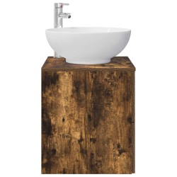 Vanité de lavabo mural Chêne fumé 49,5 x 44,5 x 66,5 cm 633566633566