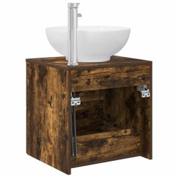 Vanité de lavabo mural Chêne fumé 49,5 x 44,5 x 66,5 cm 633566633566