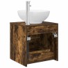 Vanité de lavabo mural Chêne fumé 49,5 x 44,5 x 66,5 cm 633566633566