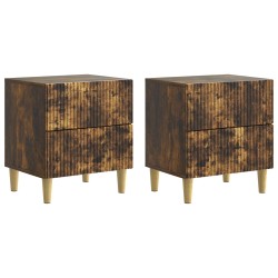 Cabinet de chevet 2 pcs Chêne fumé 43 x 34,5 x 48 cm 633573633573
