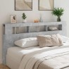 Tête de lit à LED gris béton 200x18,5x103,5cm bois d'ingénierie 633577633577