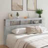 Tête de lit à LED gris béton 200x18,5x103,5cm bois d'ingénierie 633577633577