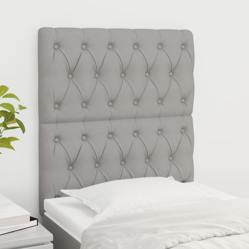 Tête de lit Gris clair 80x7x118/128 cm Tissu 633584633584