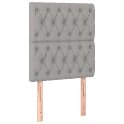 Tête de lit Gris clair 80x7x118/128 cm Tissu 633584633584
