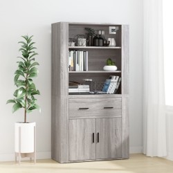 Armoire murale Sonoma gris 80x33x80 cm Bois d'ingénierie 633587633587