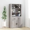 Armoire murale Sonoma gris 80x33x80 cm Bois d'ingénierie 633587633587