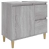 Armoire de bain sonoma gris 65x33x60 cm bois d'ingénierie 633591633591