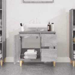 Armoire de bain sonoma gris 65x33x60 cm bois d'ingénierie 633591633591