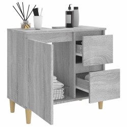 Armoire de bain sonoma gris 65x33x60 cm bois d'ingénierie 633591633591