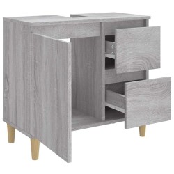 Armoire de bain sonoma gris 65x33x60 cm bois d'ingénierie 633591633591