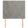 Tête de lit Gris clair 90x5x118/128 cm Velours 633595633595