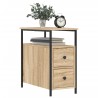 Table de chevet chêne sonoma 30x60x60 cm bois d'ingénierie 633596633596