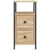 Table de chevet chêne sonoma 30x60x60 cm bois d'ingénierie 633596633596