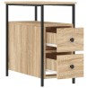 Table de chevet chêne sonoma 30x60x60 cm bois d'ingénierie 633596633596