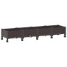 Jardinière avec Roues Marron 160 x 40 x 29 cm PP 633599633599