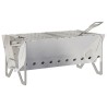 Foyer de camping 42 x 22 x 18 cm Acier inoxydable Argenté 633600633600