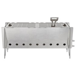 Foyer de camping 42 x 22 x 18 cm Acier inoxydable Argenté 633600633600