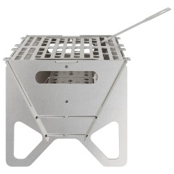 Foyer de camping 42 x 22 x 18 cm Acier inoxydable Argenté 633600633600