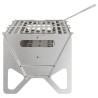 Foyer de camping 42 x 22 x 18 cm Acier inoxydable Argenté 633600633600